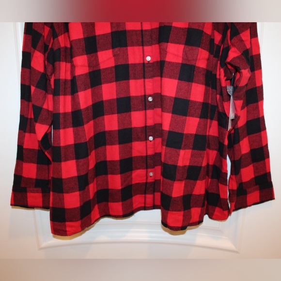 Croft & Barrow Buffalo plaid flannel shirt (women’s 3X) (NWT) - Picture 3 of 10